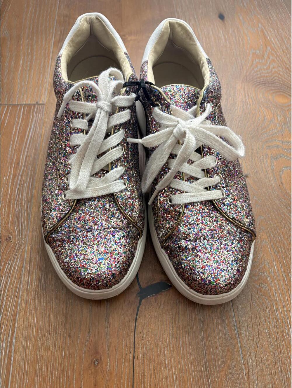 Kate Spade New York Multi Glitter Sneakers Sparkle Casual Chic Size 7